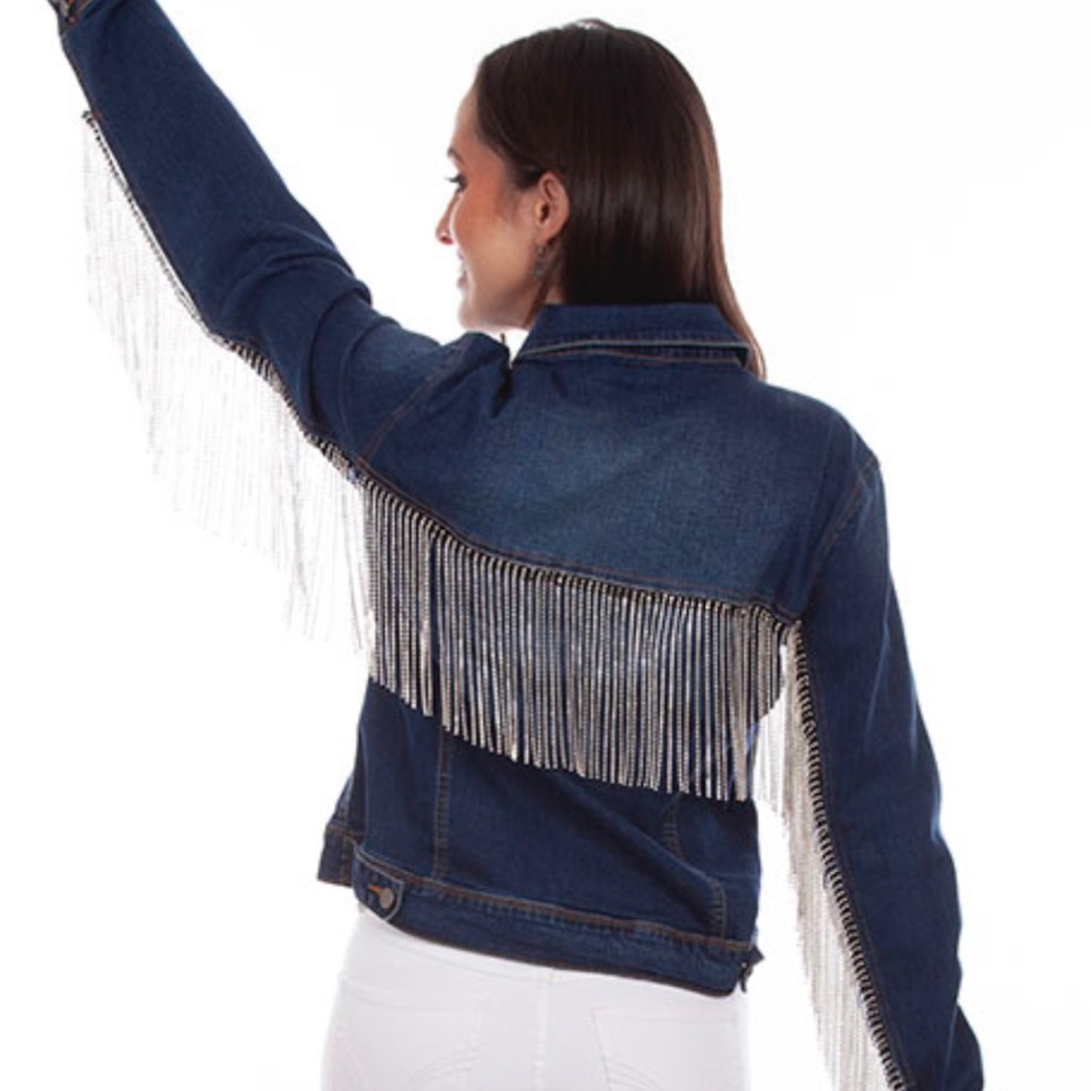 Scully jean jacket with fringe